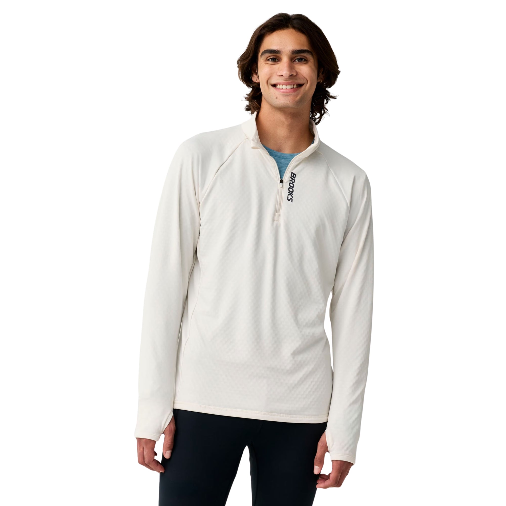 BROOKS MOMENTUM THERMAL HALF ZIP - Bianco - immagine principale