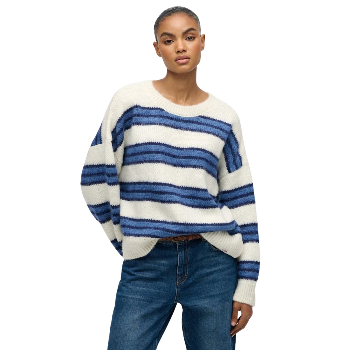 SUPERDRY SLOUCHY BRUSH STRIPE KNIT