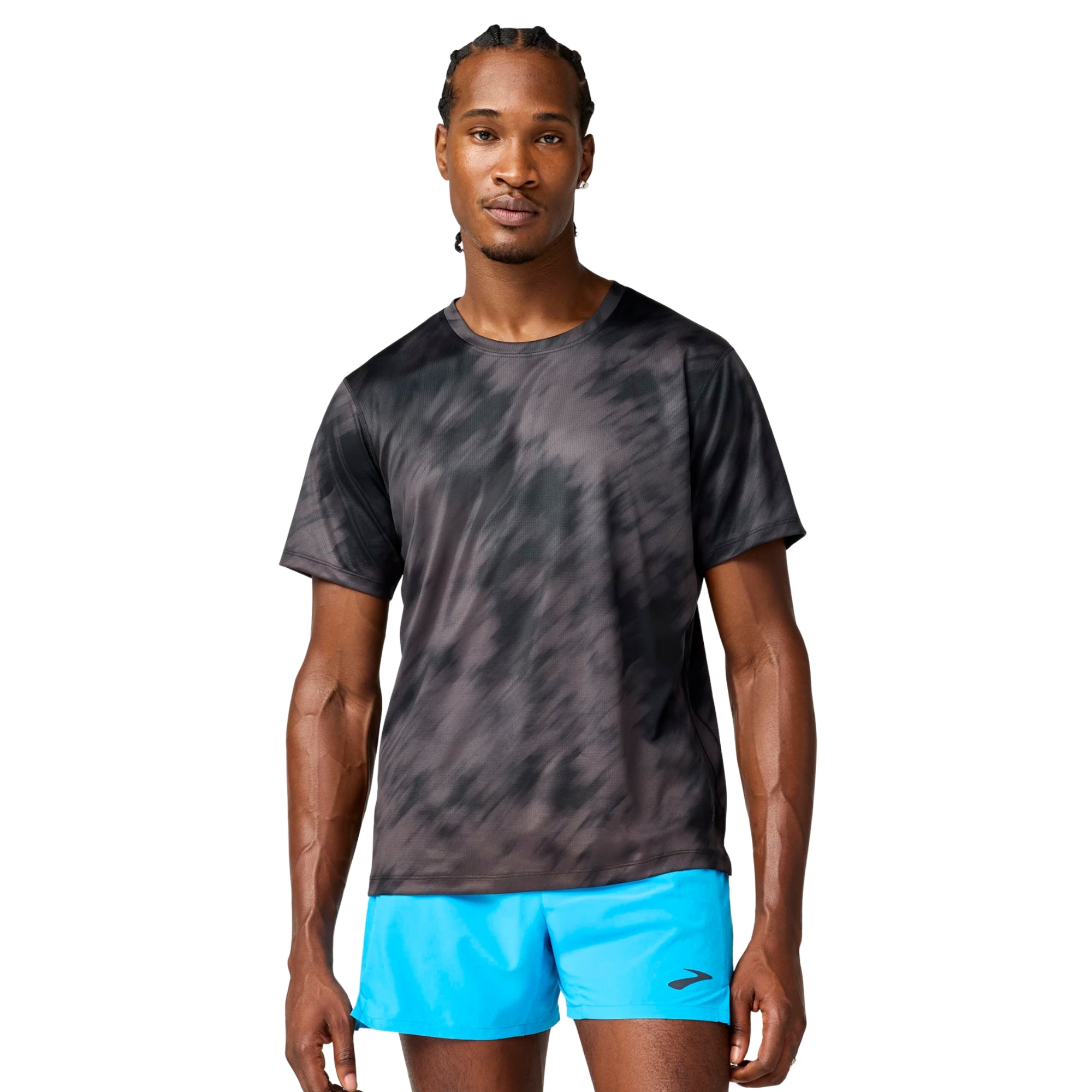 BROOKS DASH SS TEE PRINTED - Grigio scuro - immagine principale