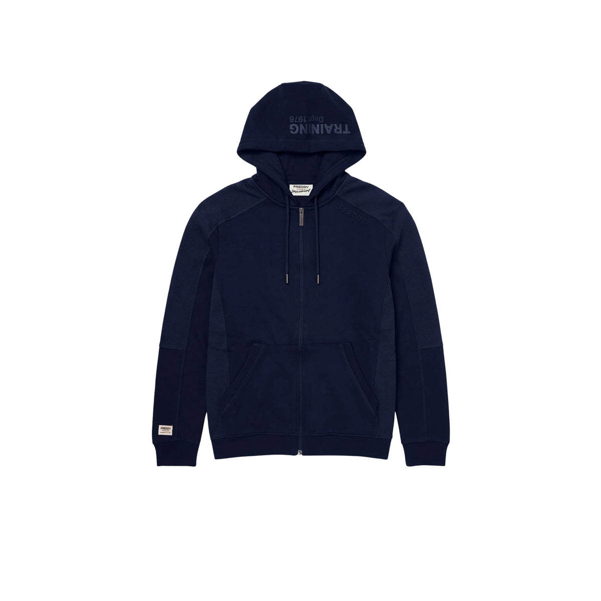 FREDDY FELPA FULL ZIP CAPPUCCIO - Blu - immagine principale