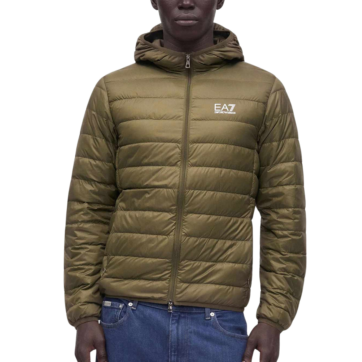 EMPORIO ARMANI 7 EA7 TRAIN DOWN JACKET HOODIE - seconda immagine