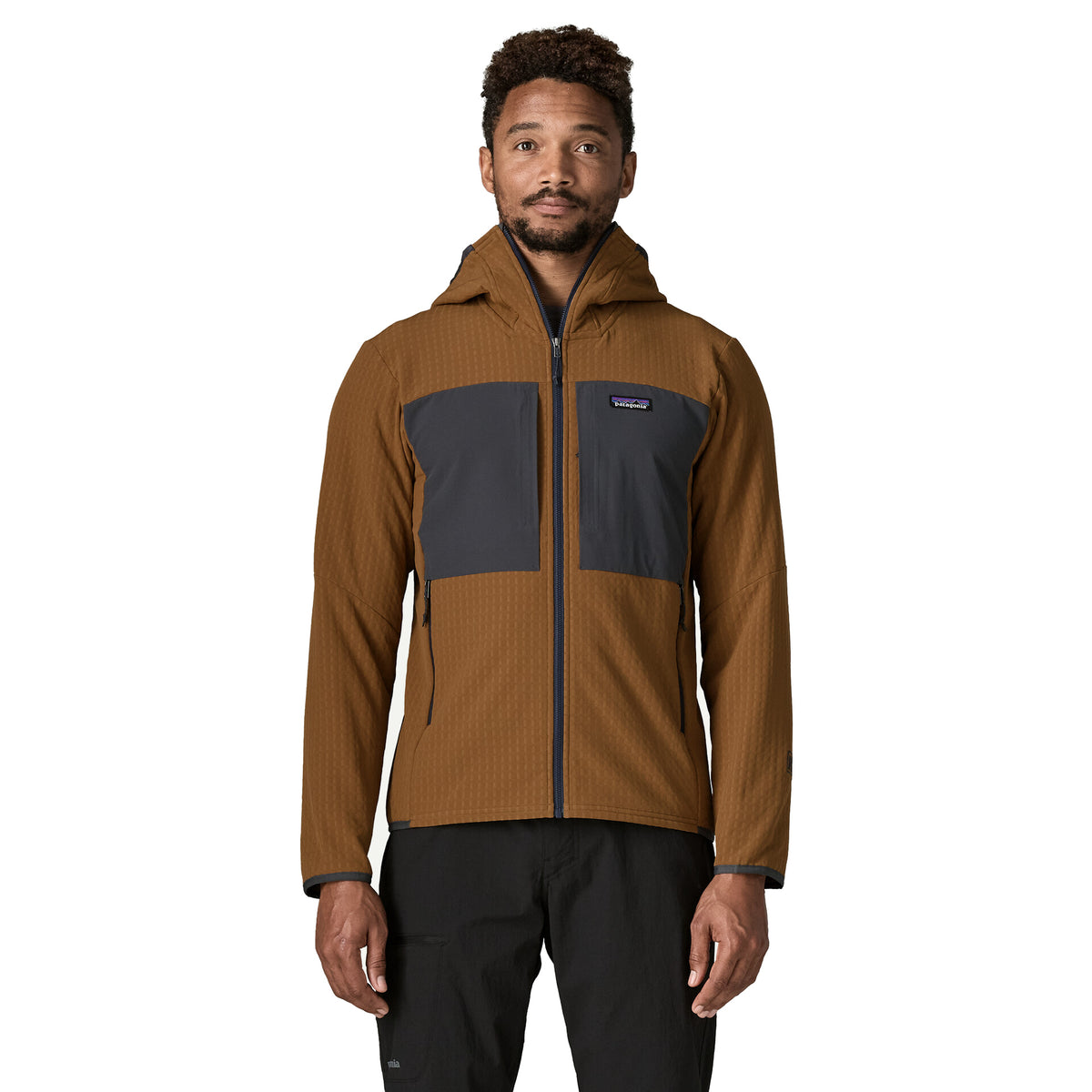 PATAGONIA R2 TECHFACE HOODY - Marrone scuro - immagine principale
