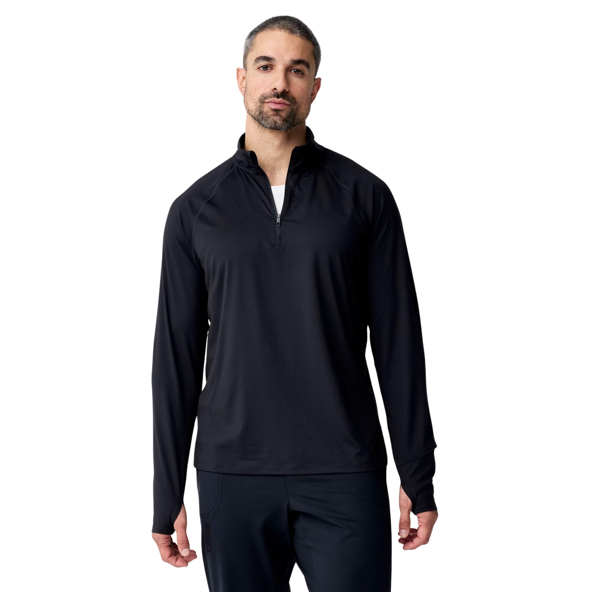 BROOKS DASH HALF ZIP 3.0 LS - Nero - immagine principale