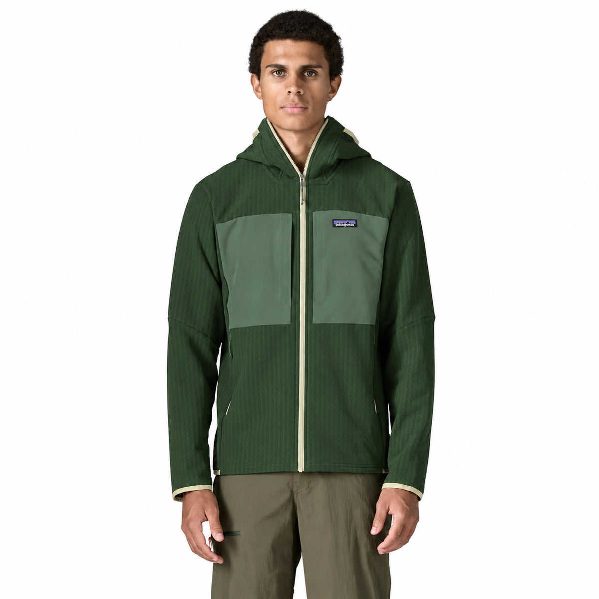 PATAGONIA R2 TECHFACE HOODY - Verde - immagine principale