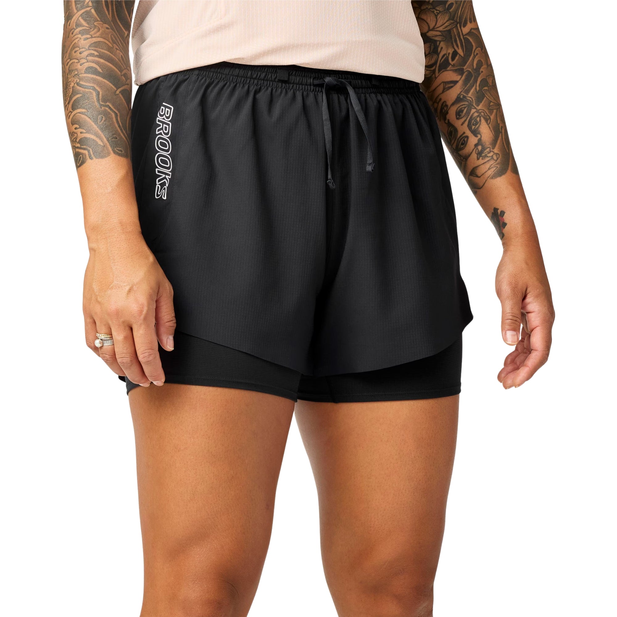 BROOKS CASCADIA 2IN1 WOMAN SHORT - Nero - immagine principale