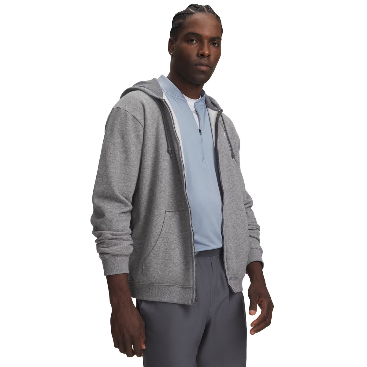 UNDER ARMOUR RIVAL FLEECE FULL ZIP - Grigio chiaro - immagine principale
