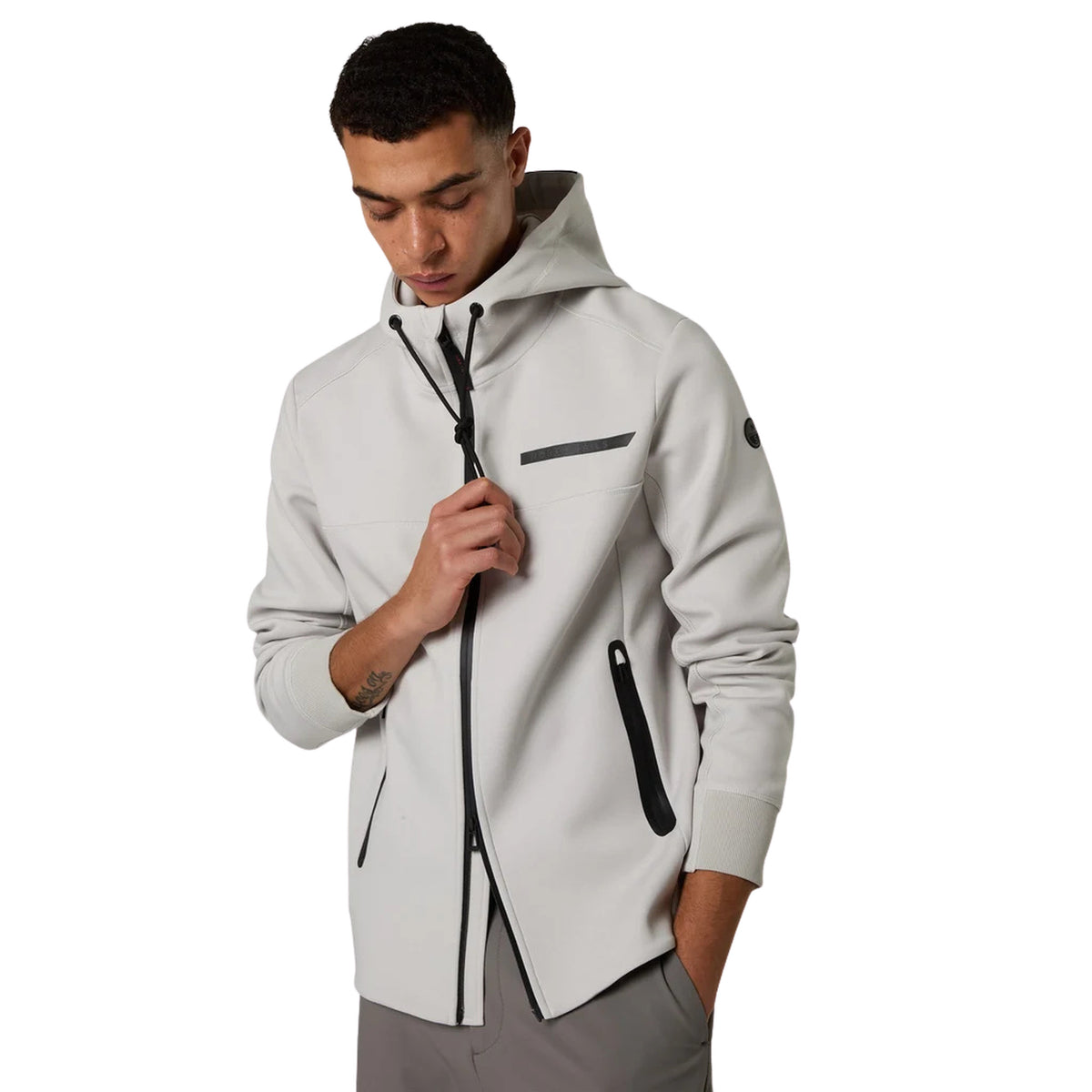NORTH SAILS HOODED FZ SWEATSHIRT - Grigio chiaro - immagine principale