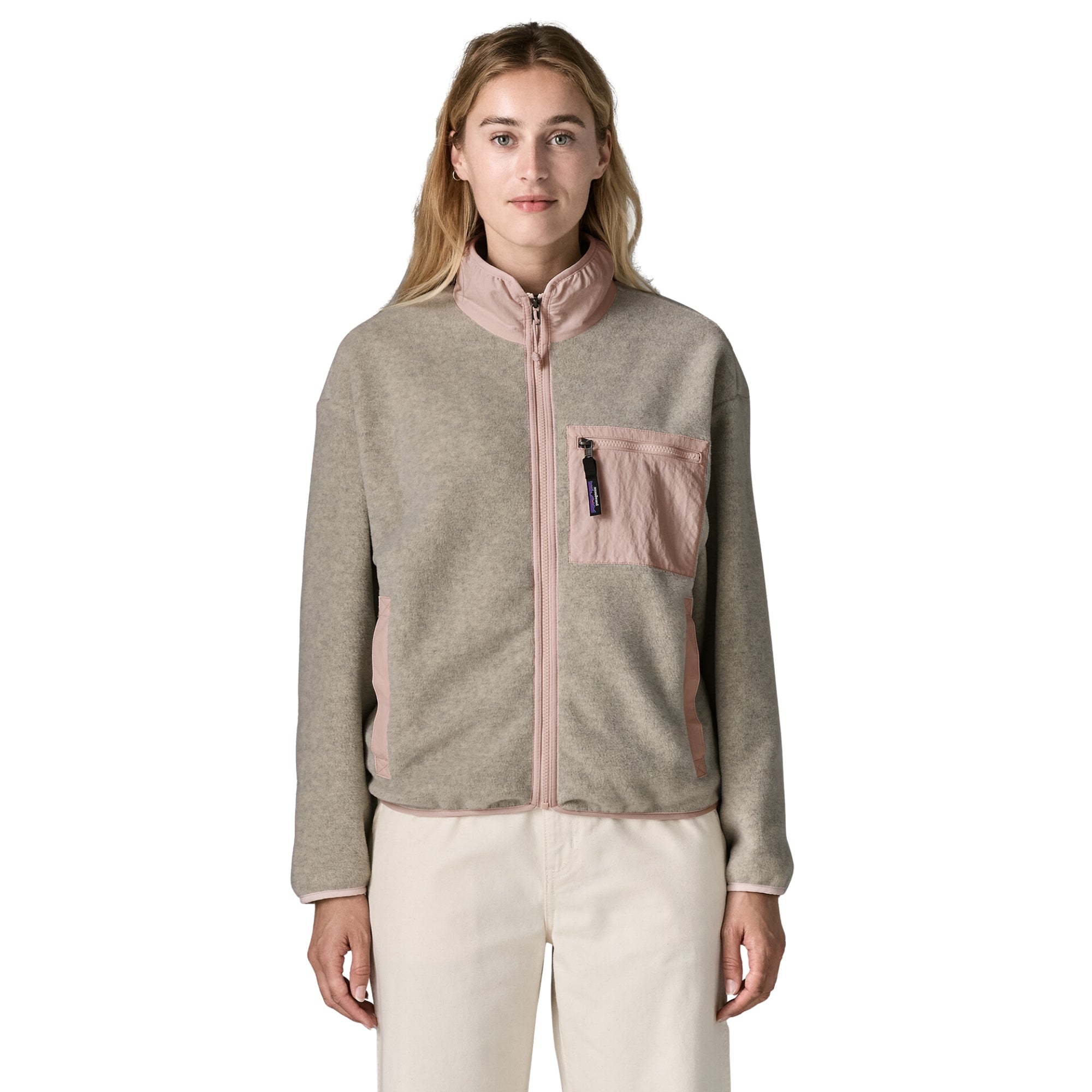 PATAGONIA WOMAN SYNCHILLA JACKET - Grigio chiaro - immagine principale