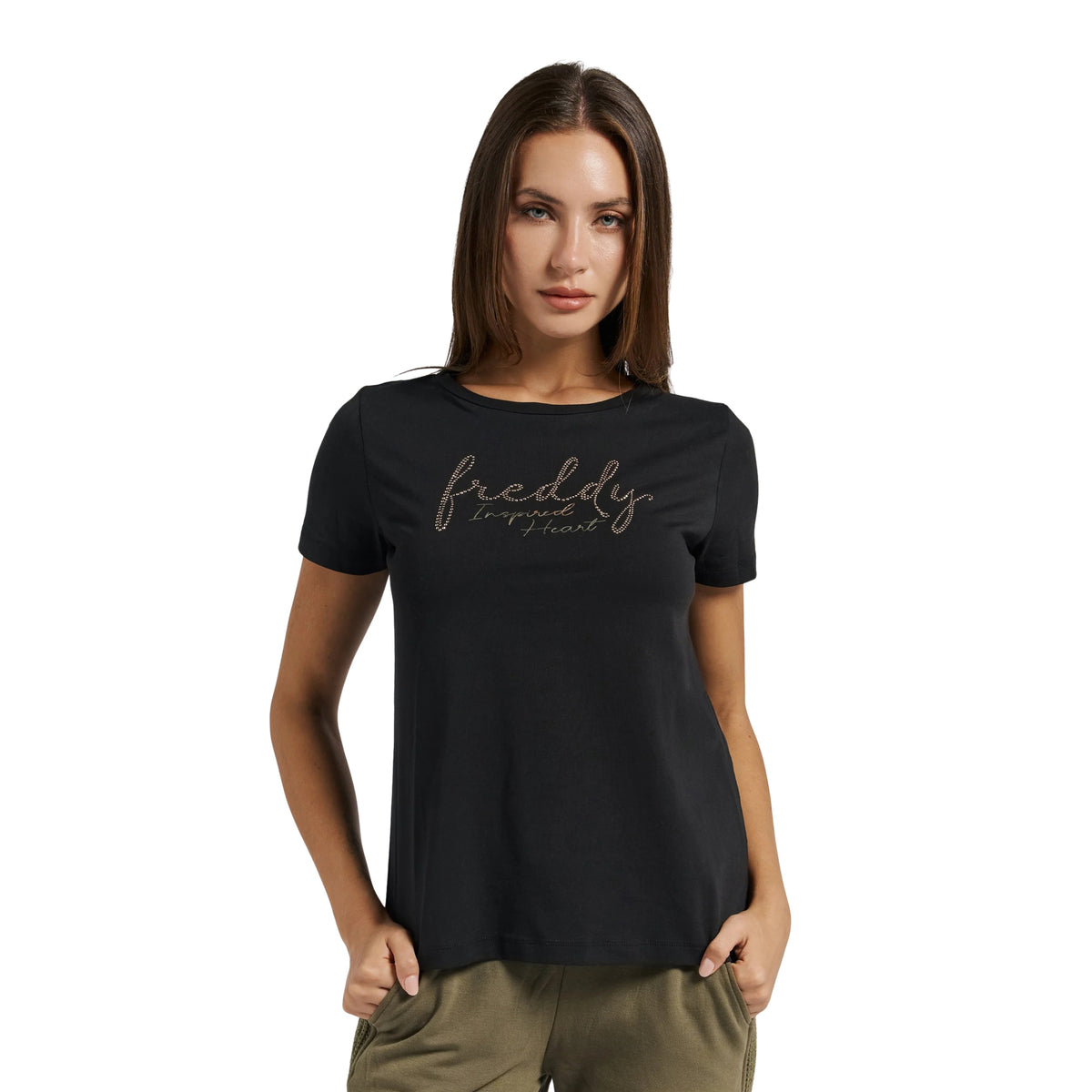 FREDDY SLOUNGE W TEE MODAL - Nero - immagine principale