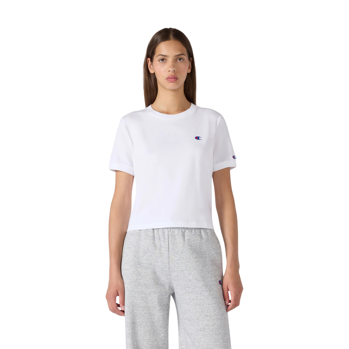 CHAMPION CROP SS TEE WOMAN - Bianco - immagine principale