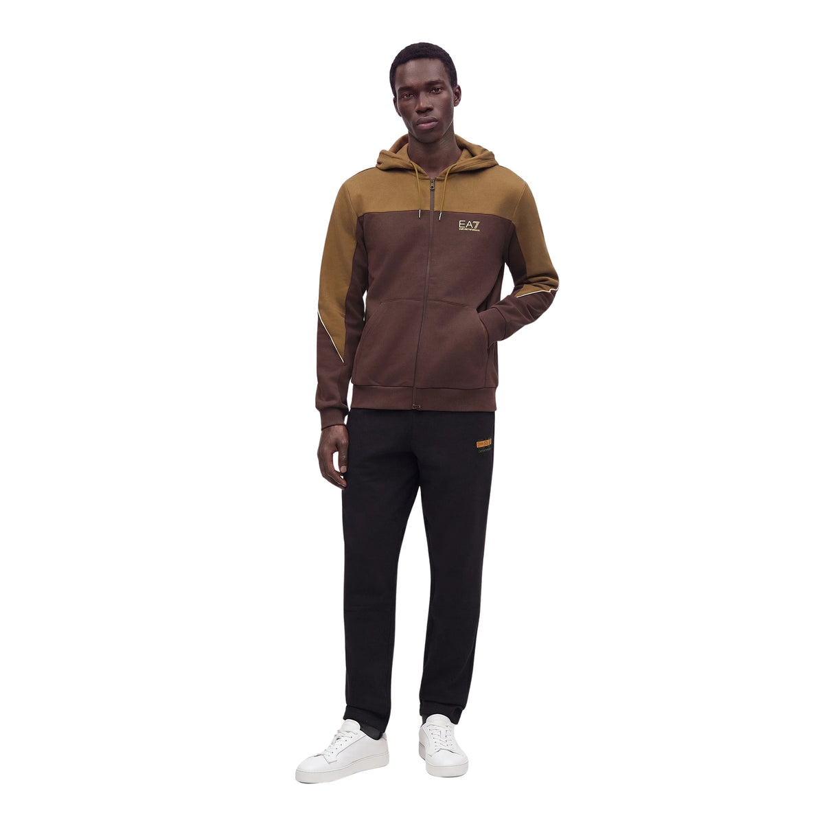 EMPORIO ARMANI 7 EA7 TRAIN COLOURBLOCK HOOD FZ - seconda immagine