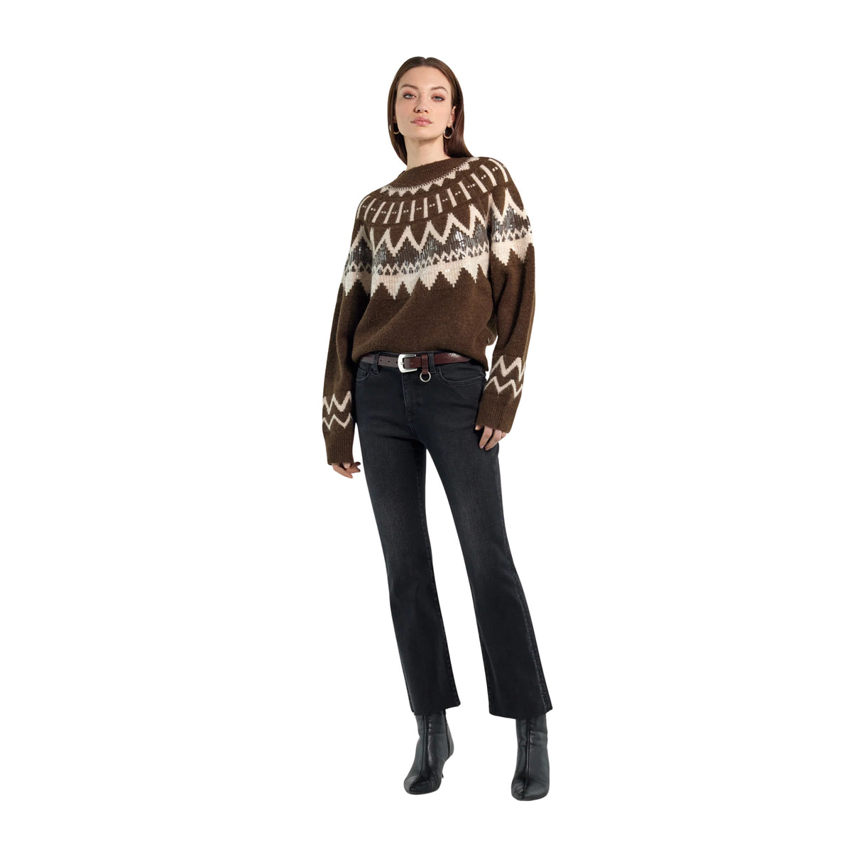 GAS STAR CROP FLARE W DENIM