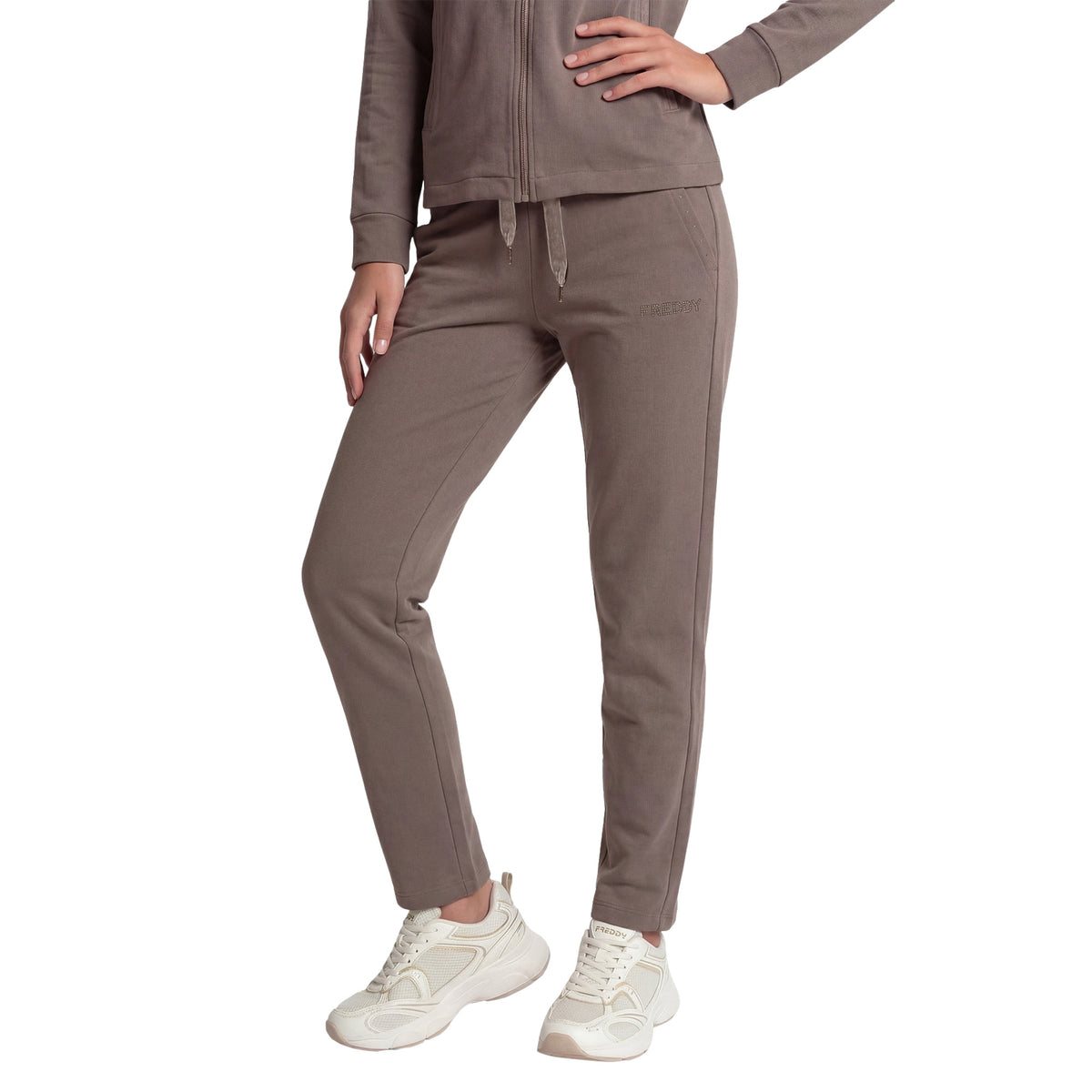 FREDDY W COLLEGE LUXE STR PANT - Marrone chiaro - immagine principale