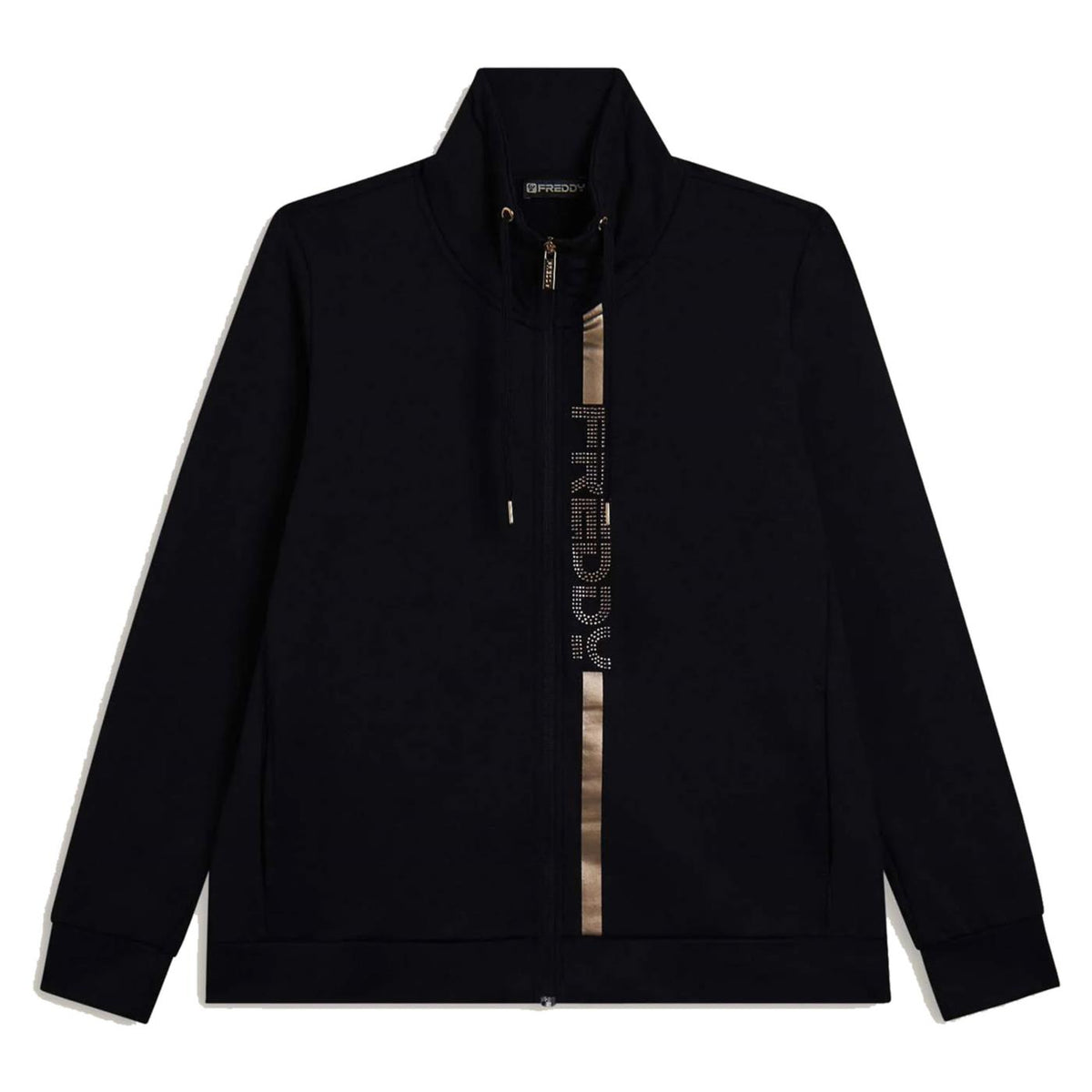FREDDY FELPA FULL ZIP STRETCH - Nero - immagine principale