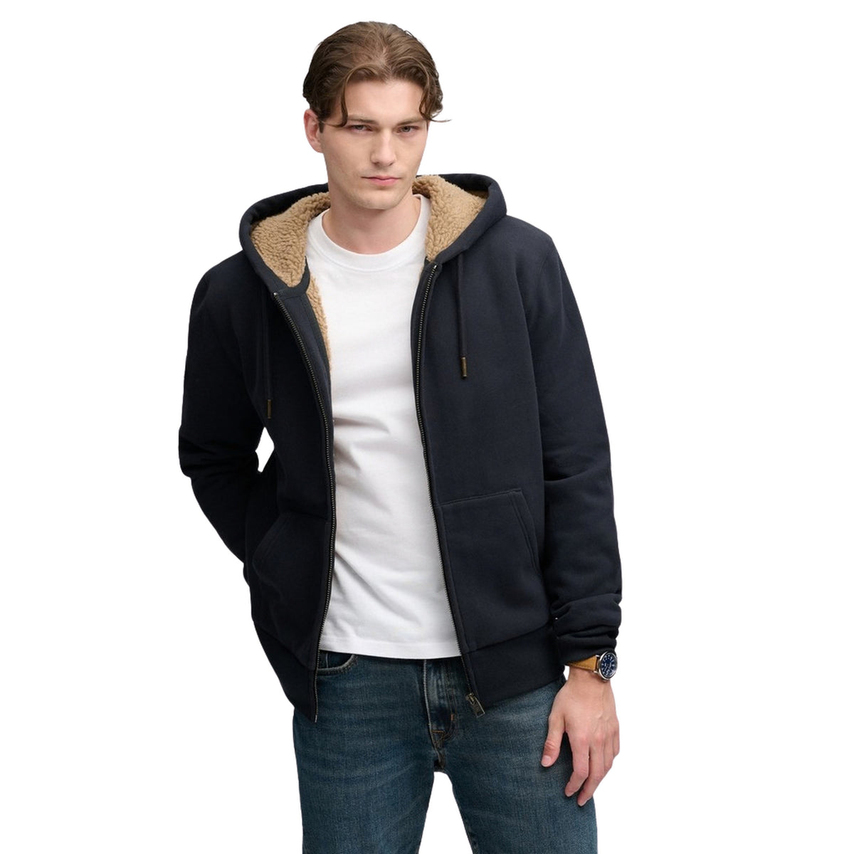 SUPERDRY BORG LINED ZIPHOOD